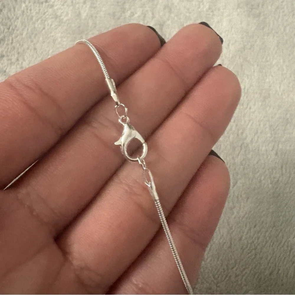 18” Stainless Steel Snake Chain Necklace – Sleek & Durable Silver Tone - Picture 4 of 4